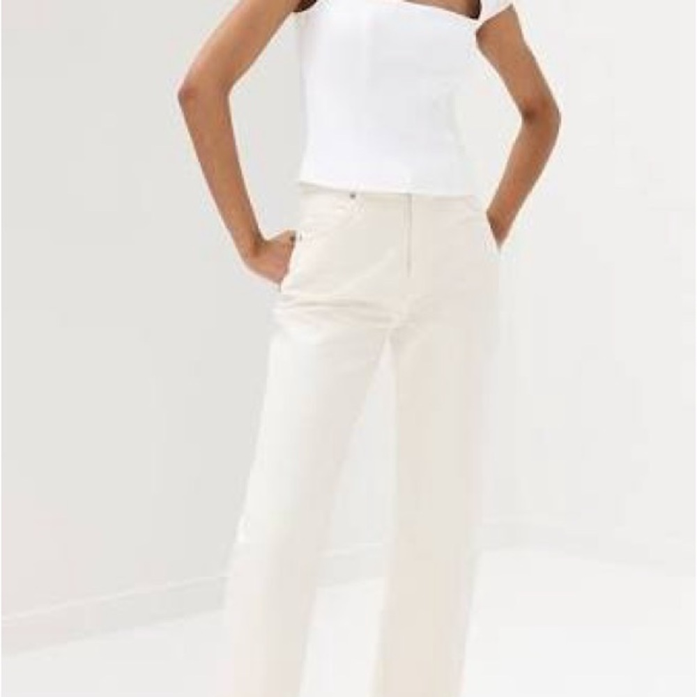 Reformation Off-White Straight-Leg Pants for Women
